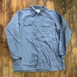 Vintage Blue Steel Grip work shirt 2X